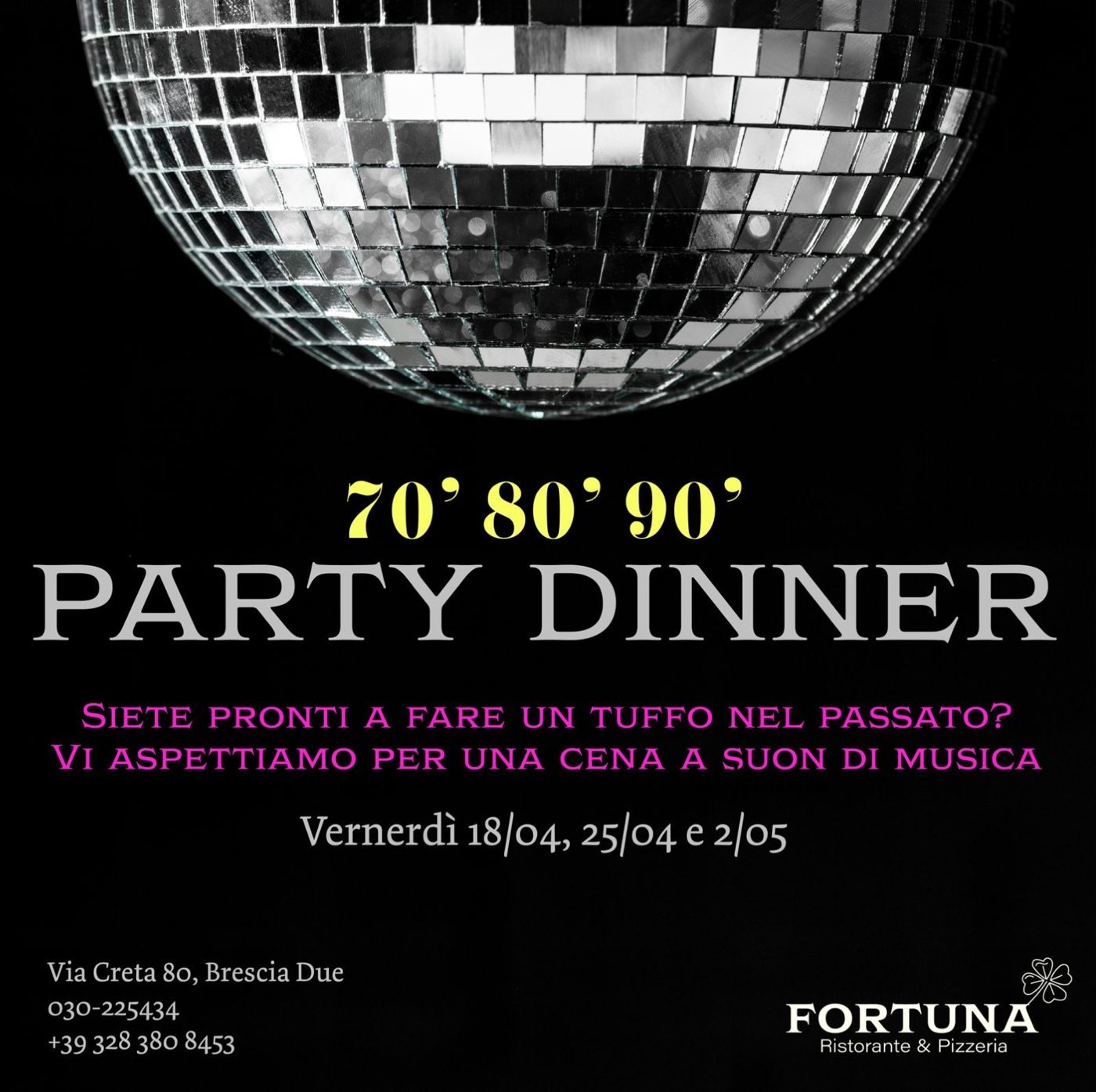 Poster: 70' 80' 90' Party Dinner