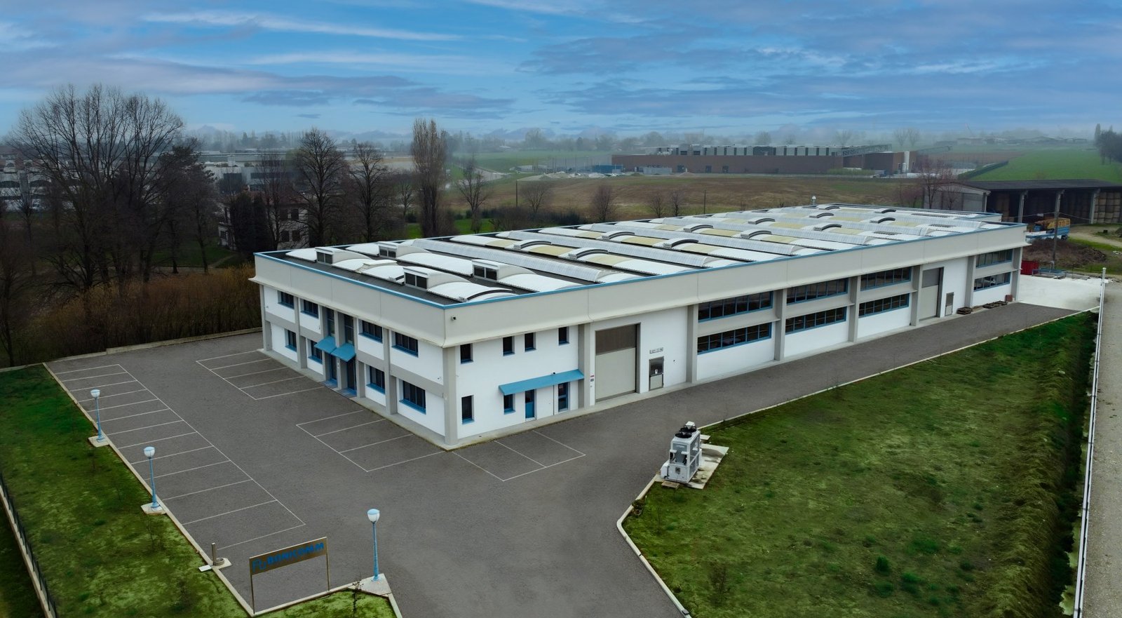 Bonicomm headquarters, drone photo after post-production