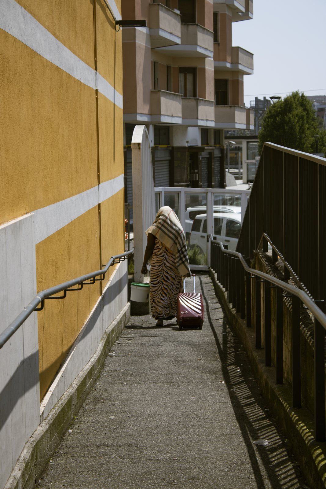 Reportage photograph of people walking