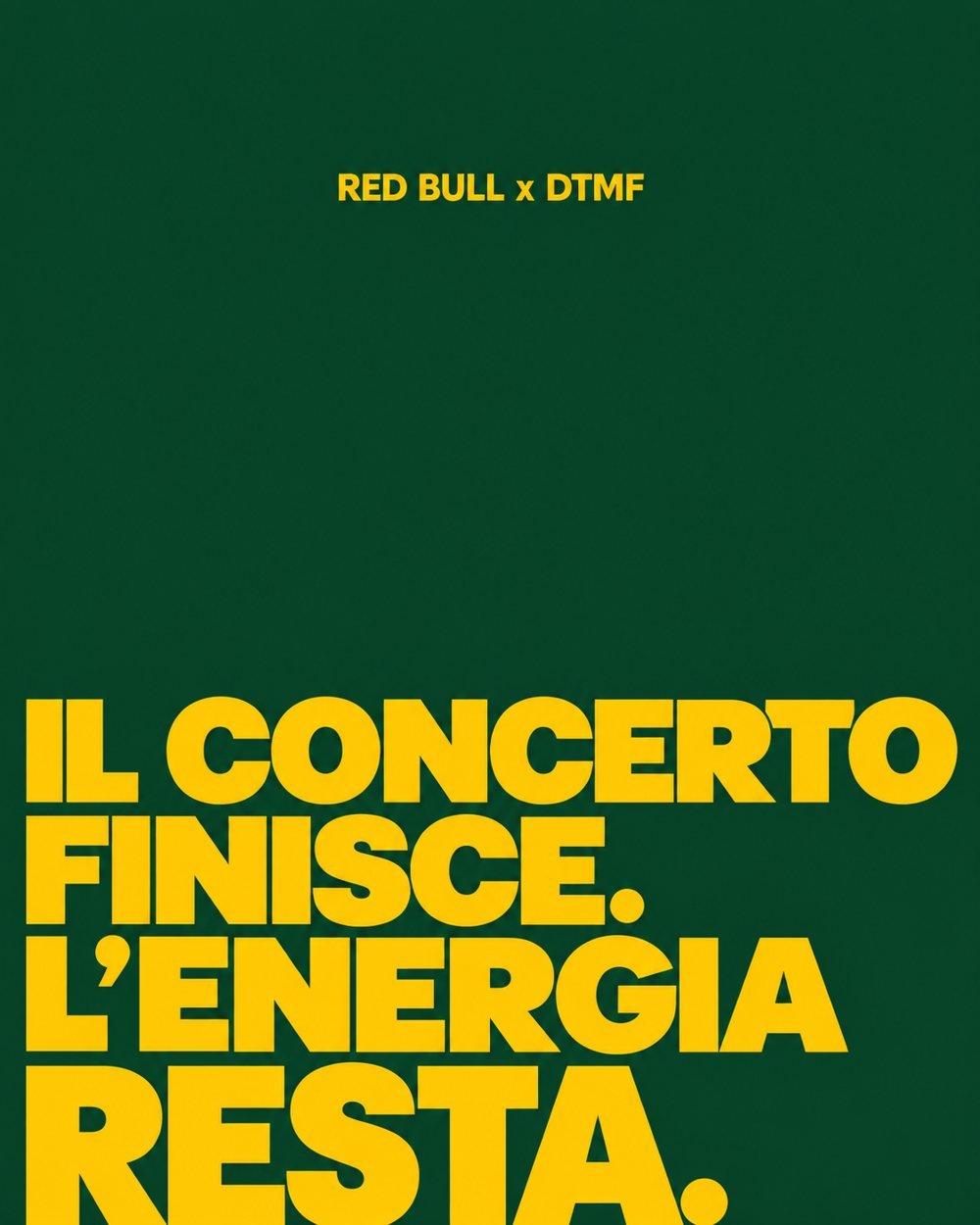 Poster: Il concerto finisce. L'energia resta.