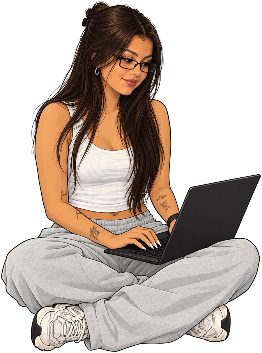 Valery avatar working on a laptop
