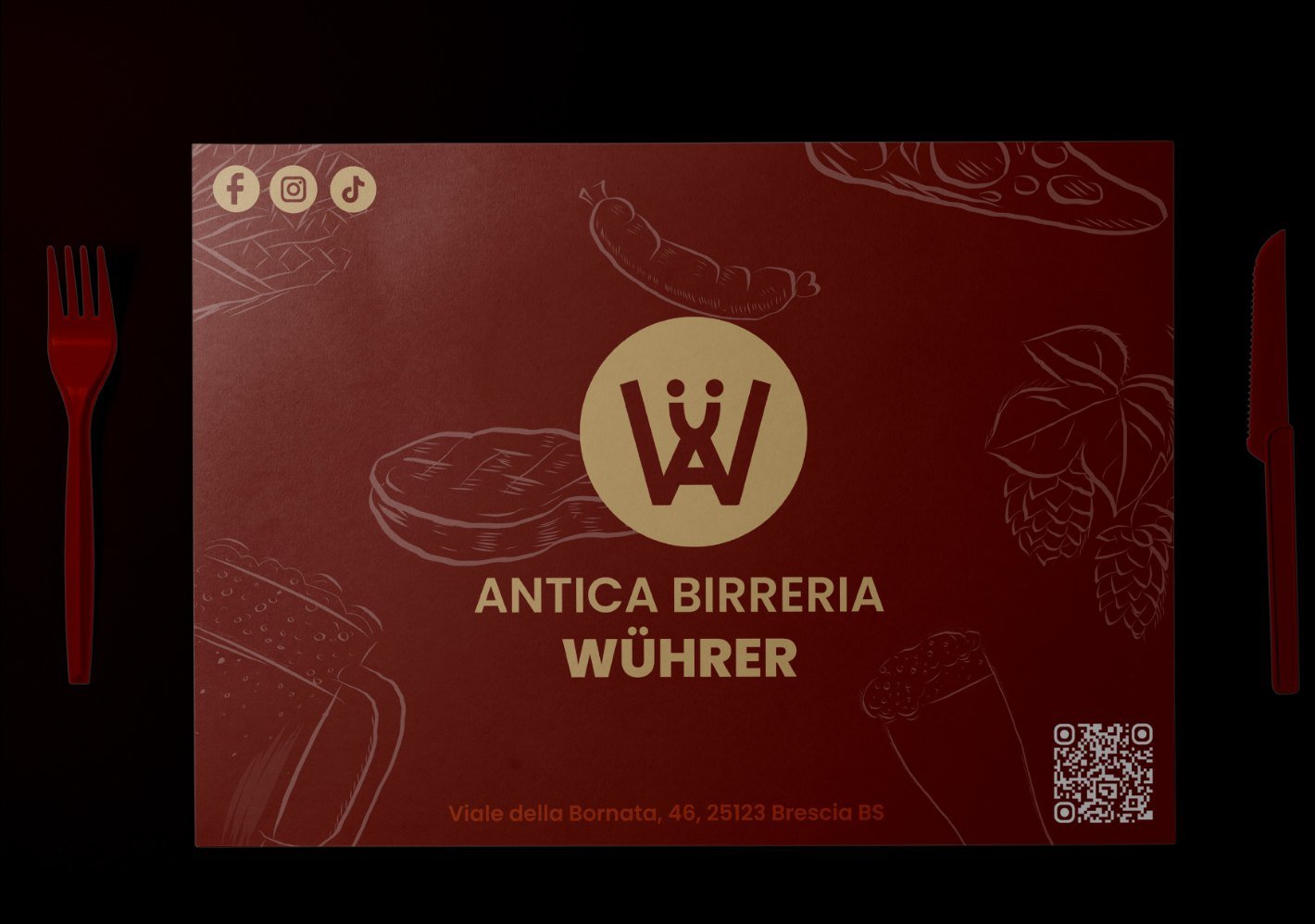 Red version of the Wührer placemat